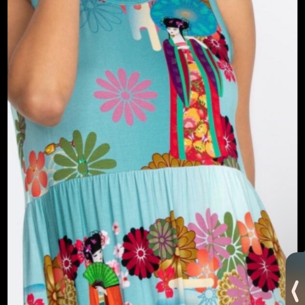 Johnny Was Floral Patchwork Midi Dress - Picture 2 of 13